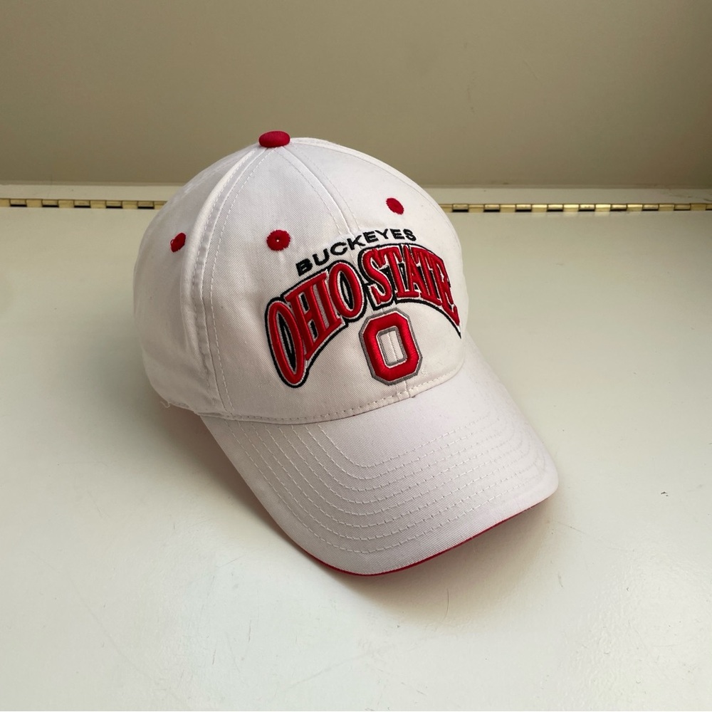Top of the World Ohio State Buckeyes White and Red Hat
